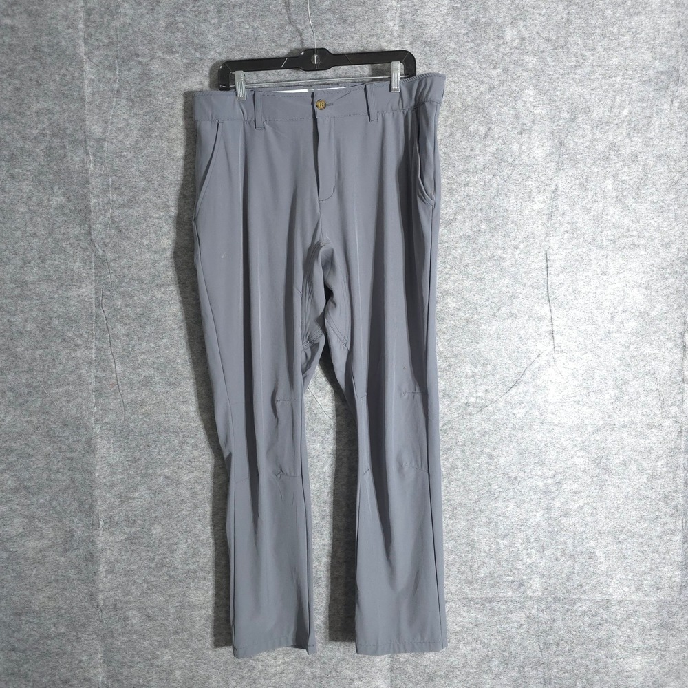 33000ft Golf Pants Mens 36 Gray Flat Front Performance‎ Stretch Casual Athletic